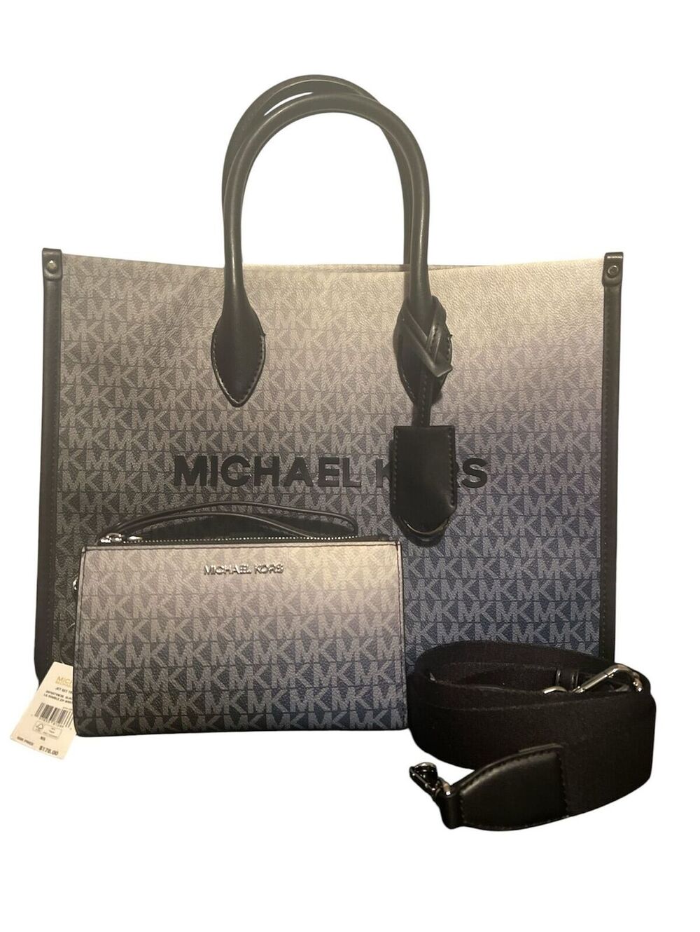 MK29. Michael Kors Mirella Medium Ombré Signature Logo Crossbody Bag